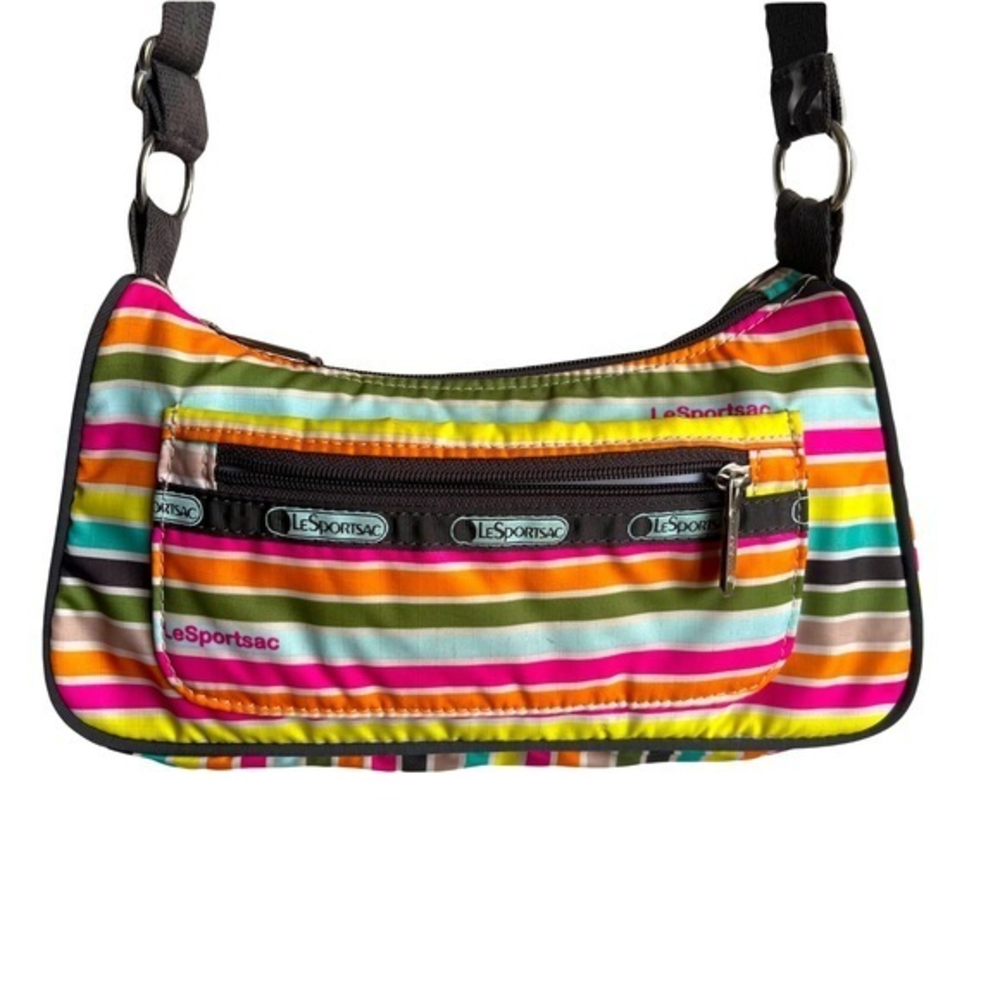 LeSportsac Y2K Multicolor Stripes Crossbody‎ Bag